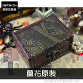 INPHIC-拍攝道具歐式復古擺設家居雜物裝飾木盒收納仿古桌面-蘭花原裝